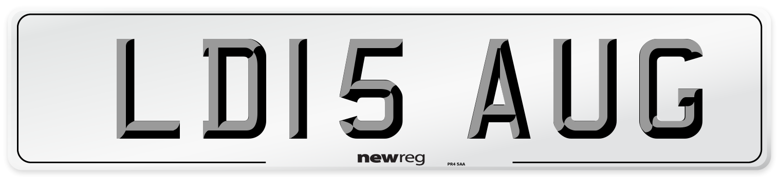 LD15 AUG Number Plate from New Reg